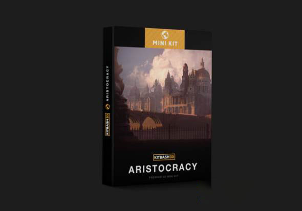 楼房建筑3D模型 KitBash3D – Mini Kit: Aristocracy (FBX格式)