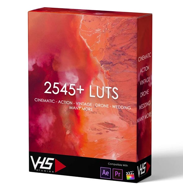 超过2545种电影外观LUTs视频调色预设AE/Pr/FCPX/达芬奇/PS