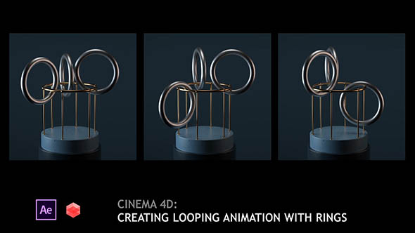 C4D和Redshift使用环创建循环动画建模渲染教程