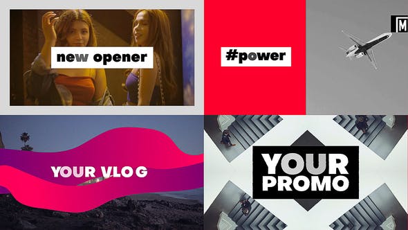 AE模板-跺脚节奏感事件介绍标题快闪片头Rhythmic Snaps Opener