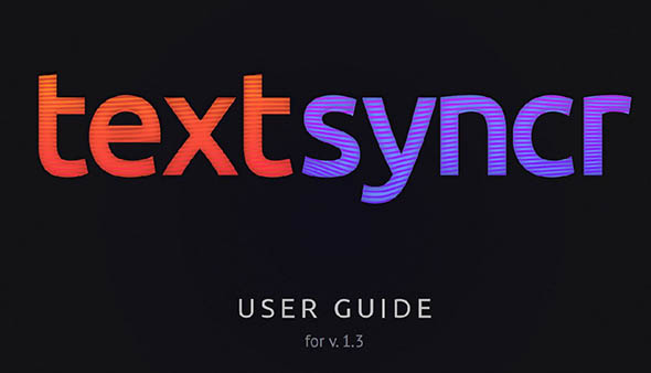 文字自动匹配音频AE脚本 Aescripts Textsyncr v1.6 Win/Mac+ 使用教程