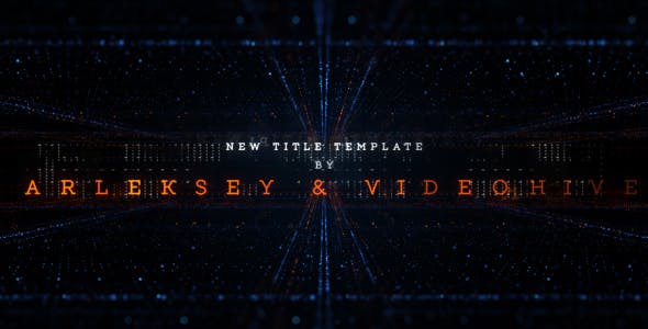 AE模板-科技感粒子焦点文字标题片头Dots Digital Titles