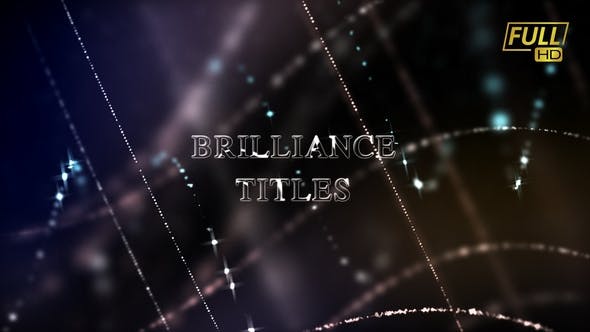 AE模板-时尚盛会电影婚礼水晶闪烁颁奖典礼宣传片头 Brilliance Titles Awards Titles