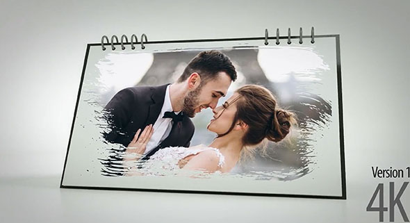 AE模板-4K日历台历旋转翻转展示相册回忆宣传片