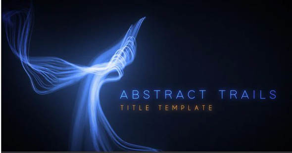 PR预设-动态抽象发光轨迹场景展示文字标题开场Abstract Trails