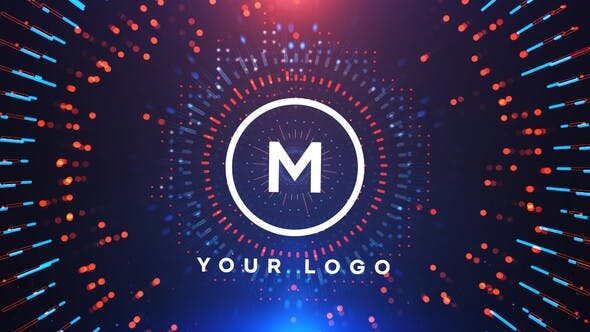 AE模板-4K圆形科技感Logo动画 Circles Logo Reveal