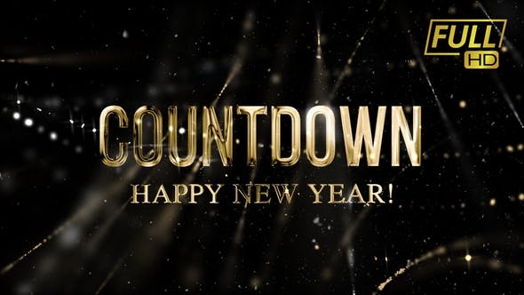 AE模板-新年倒计时照片相册片头New Year Countdown
