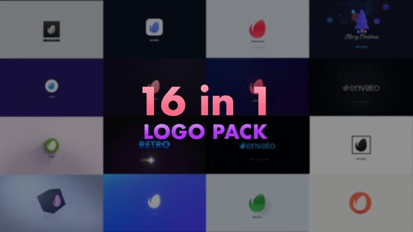AE模板-16种简洁快速企业logo动画Logo Opener Pack
