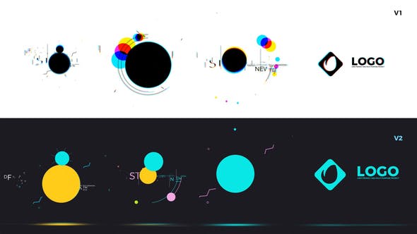 AE模板-简洁扁平化图形logo动画Shape Logo Opener