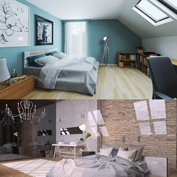 32个室内卧室床3D模型Archmodels Vol.164 MAX格式