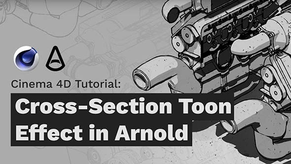 C4D教程-Arnold阿诺德渲染器卡通等距切面效果GSG教程+中英文字幕