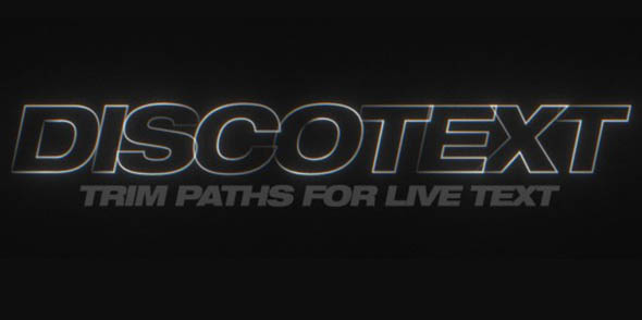 文字路径修剪复制动画AE插件 Discotext v1.2.4 +使用教程