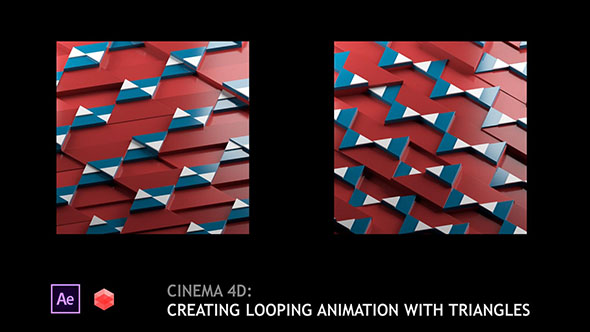 C4D和Redshift渲染器使用三角形创建循环动画教程