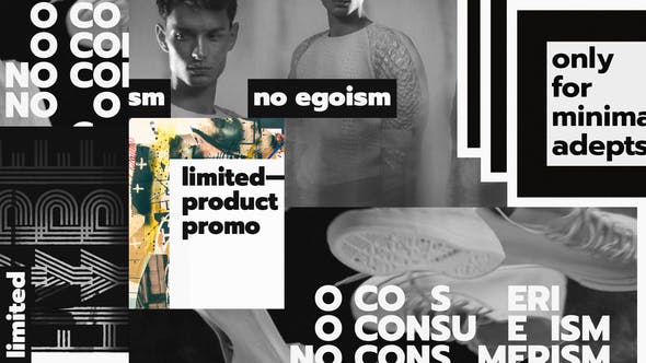 AE模板-时尚潮流服饰鞋包文本标题排版产品促销宣传片Limited — Product Promo