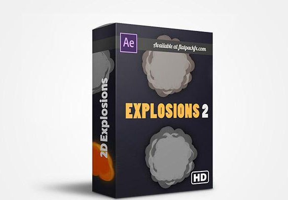 21个2D卡通爆炸烟雾动画带Alpha通道视频素材含AE模板