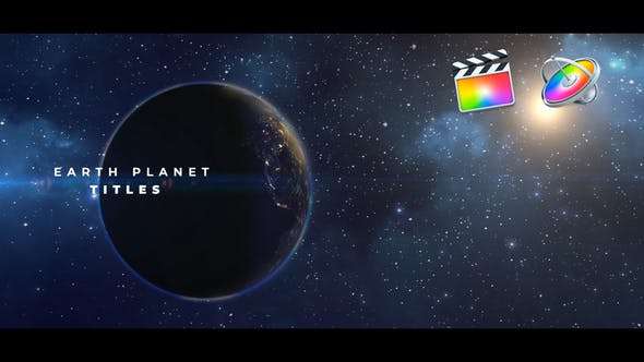 FCPX插件+Motion模板-宇宙地球行星文字标题动画Earth Planet Titles