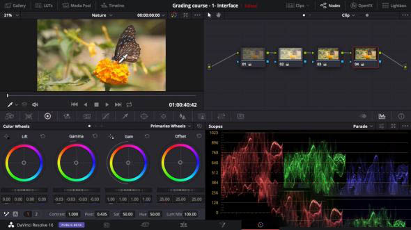 达芬奇视频调色基础教程 Skillshare – Davinci Resolve – Color Correction and Grading