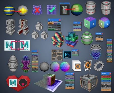 Maya展UV贴图实用小脚本Gumroad – Malcolm341 All Mel Script Pack V2024.12