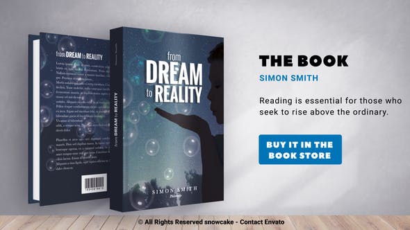 AE模板-4K三维书本手册封面杂志促销宣传片头The Book Promotion