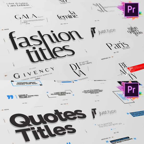 PR预设-60组现代时尚运动排版文字标题字幕Premiere动画