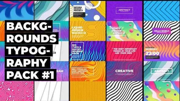 PR模板-艺术标题抽象背景文字排版动画 Abstract Backgrounds Generator