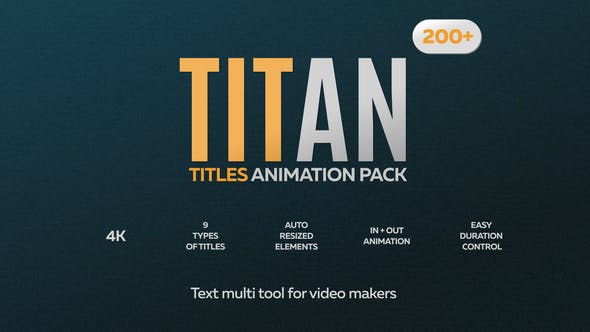 AE模板-动感文字标题排版字幕动画 Titan Titles Animation Pack