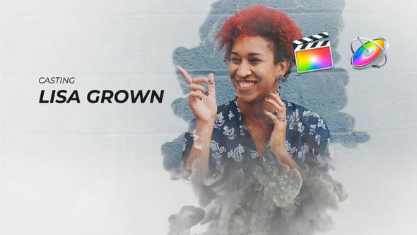 FCPX插件-环境混合水墨晕开双重曝光图文片头