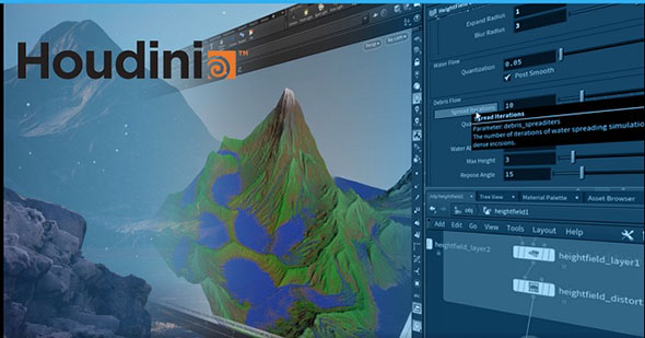 Houdini创建景观地形常用基本节点视频教程