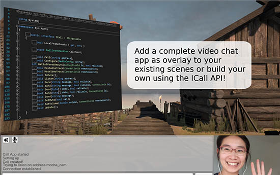 Unity视频聊天插件 WebRTC Video Chat 0.9843