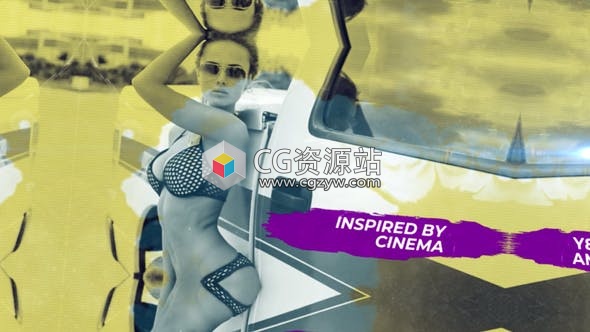 PR模板-时尚定格帧冻结水彩动态水墨遮罩宣传片头介绍