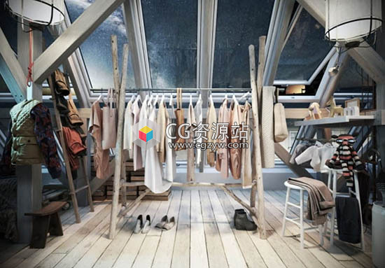 36个衣服鞋子箱子高质量3D模型 Evermotion Archmodels vol. 209