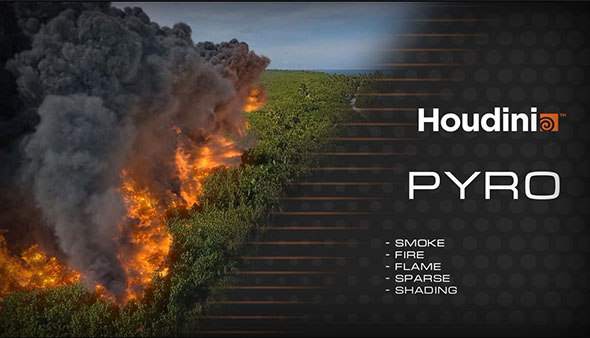 Houdini火焰燃烧烟雾特效教程