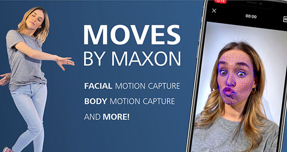 Moves by Maxon插件APP捕捉面部运动和全身运动数据导入C4D R21插件