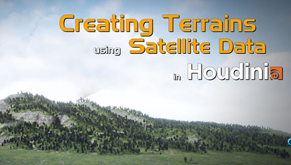 Houdini用卫星数据地形实例制作视频教程