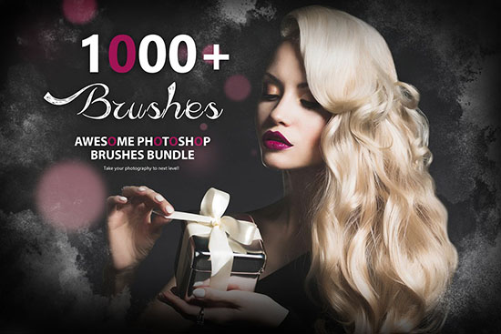 1000种PS笔刷预设大气时尚手工绘制污渍水彩喷漆散景光斑Photoshop笔刷-图片1