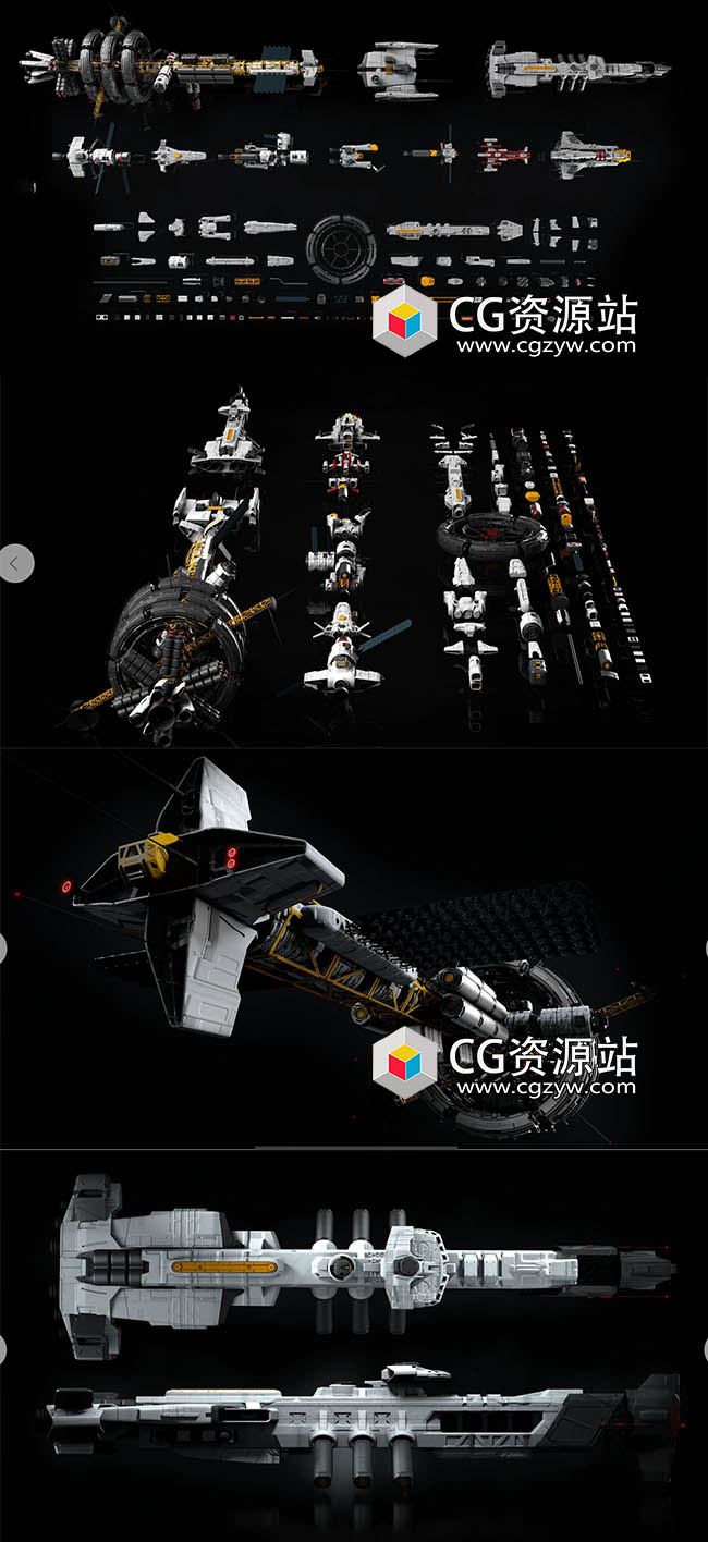 航天宇宙飞船3D模型OBJ/FBX/MAX格式-图片2