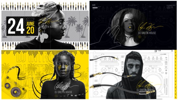 AE模板-时尚设计夜总会派对DJ音乐活动片头