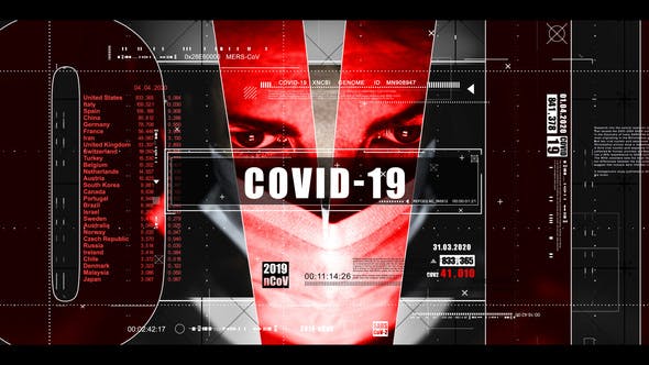 AE模板-病毒宣传大字标题小故障开场片头
