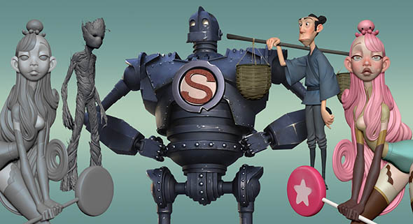 ZBrush个性游戏角色完整实例制作视频教程