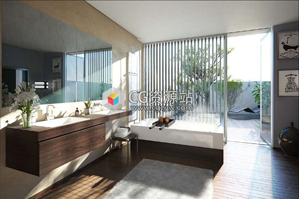 48个高品质室内浴室套装3D模型 Evermotion Archmodels vol 168(3DS MAX格式)