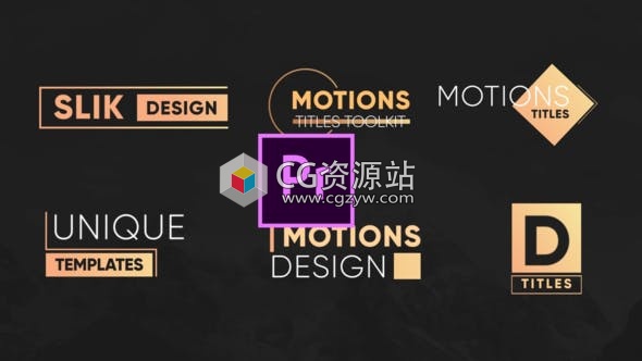 PR模板-7个社交媒体文本标题排版动画