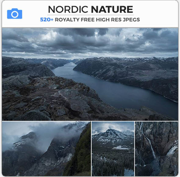 515组自然环境湖泊迷雾笼罩山谷瀑布广阔松树林高清图片合集-图片1