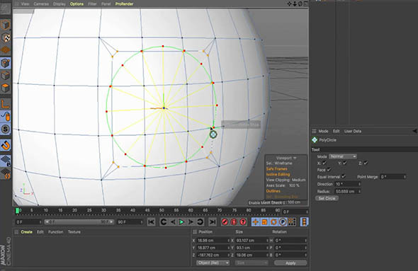 C4D快速钻孔挖洞插件 PolyCircle v1.6 For Cinema 4D