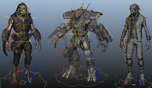 Maya游戏人物角色骨骼绑定动画视频教程-图片1