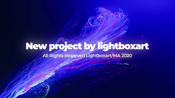 AE模板-优雅彩色动态粒子线条文字标题片头