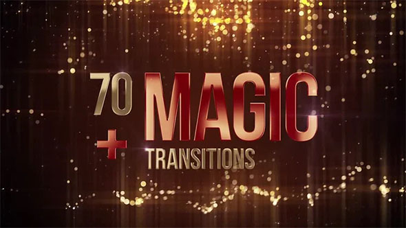 AE/PR模板-70种创意魔法粒子过渡视频转场预设