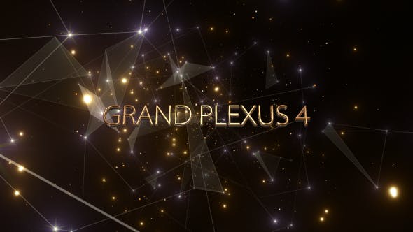 大气优雅Plexus粒子点线几何图形线条抽象循环背景视频素材