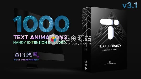 AE脚本-1000组动感文字标题动画毛刺效果预设(破解版) 更新 V3