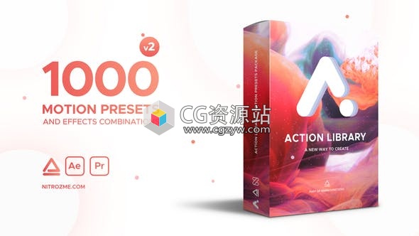 AE脚本-1000+图层物体运动出入动画预设(破解版) Action Library V2
