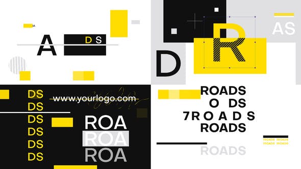 AE模板-现代标志创意时尚文字Logo动画